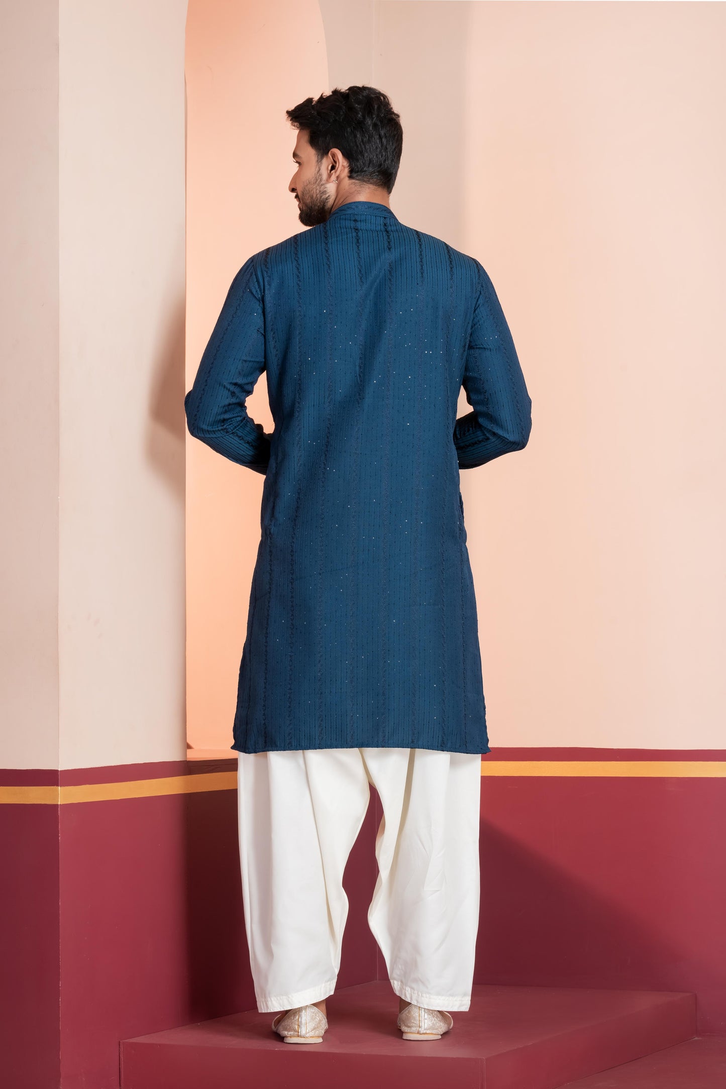 Dark Blue Royal Elegance Kurta