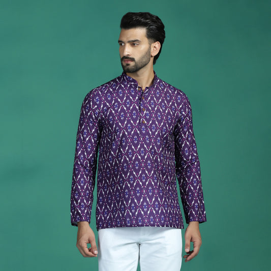 Ikat Printed Short Kurta