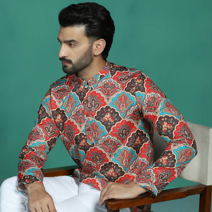 Kalamkari Printed Short Kurta