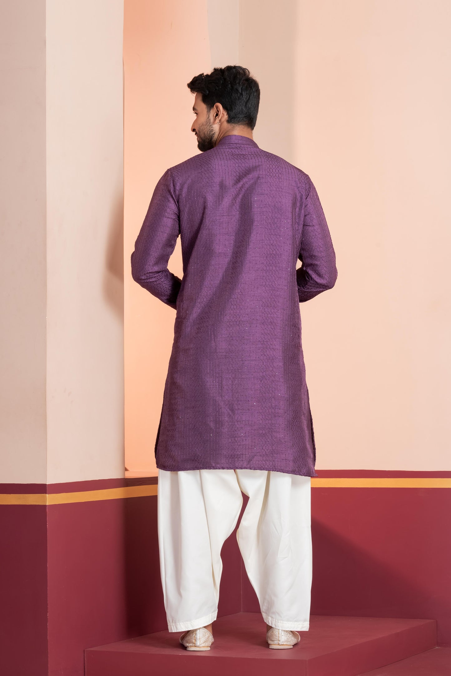Royal Embroidered Silk Kurta