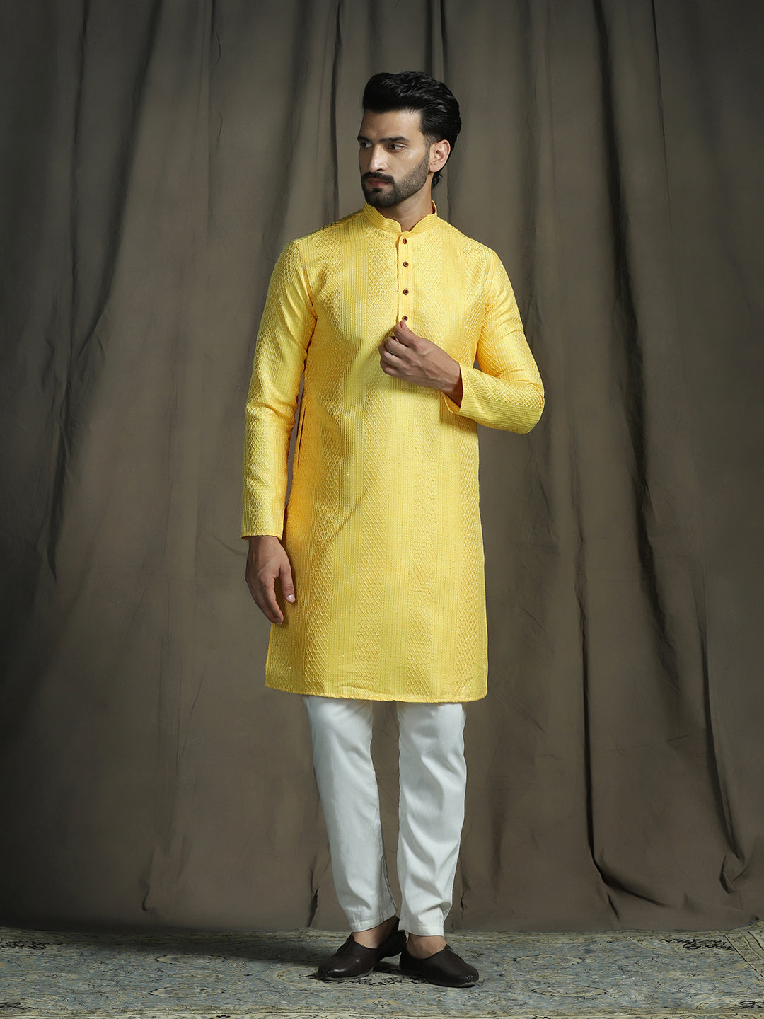 Yellow Kurta Pajama Set