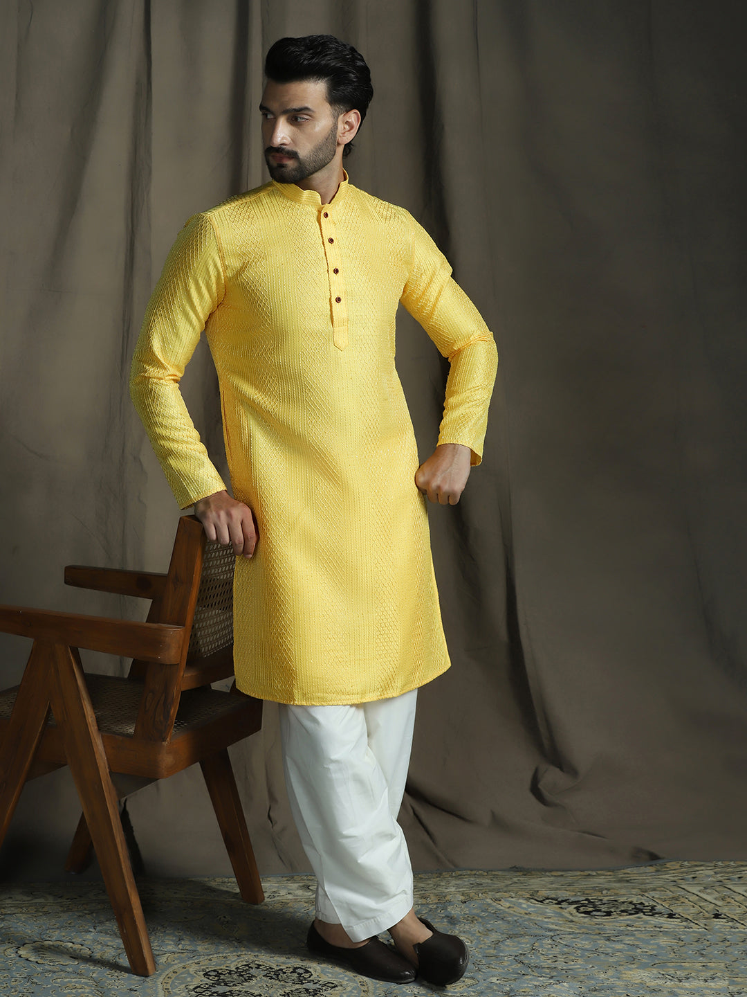 Elegant Yellow Kurta Pajama