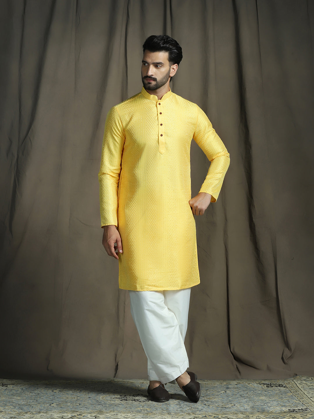 Elegant Yellow Kurta Pajama