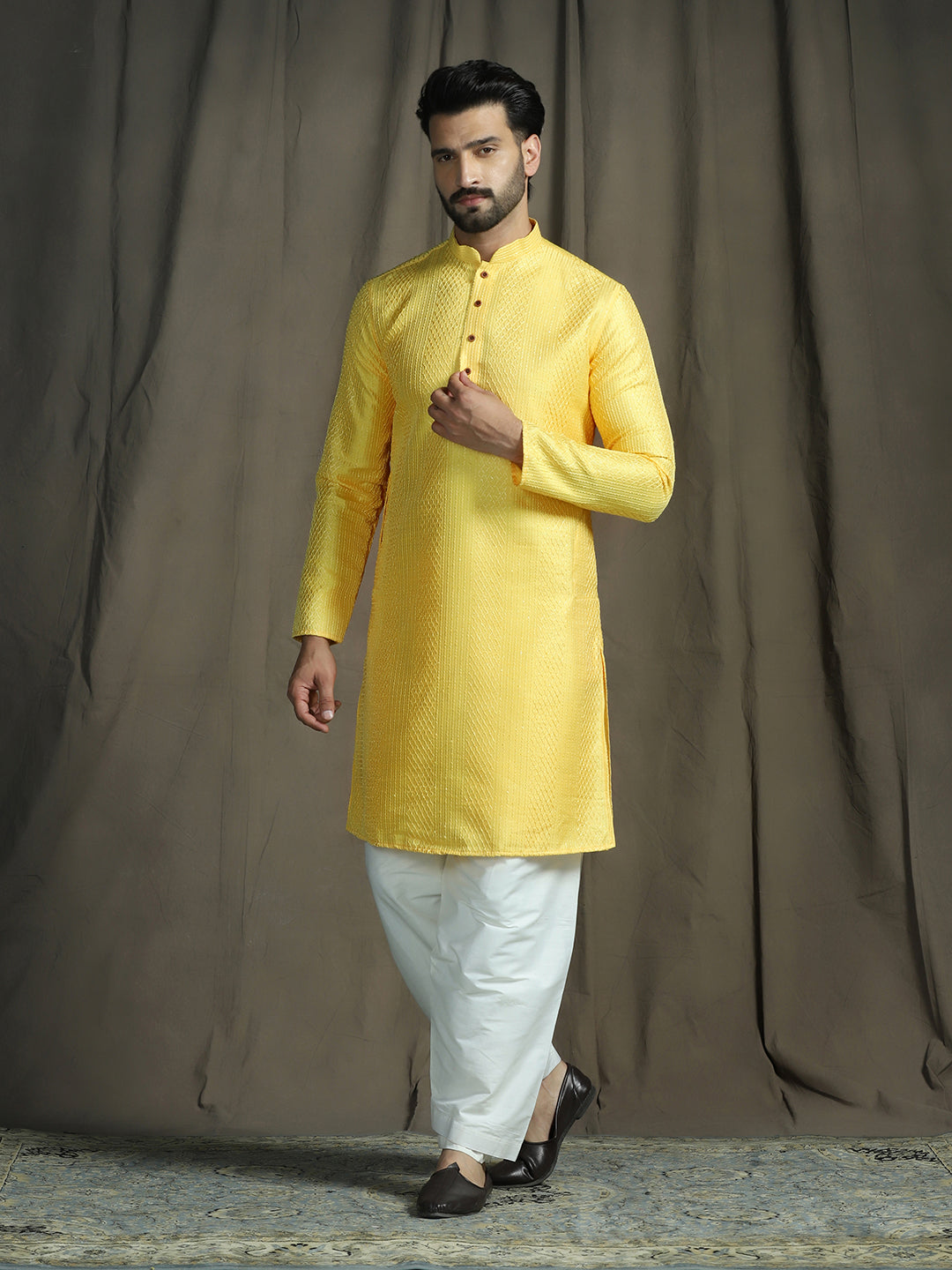 Elegant Yellow Kurta Pajama