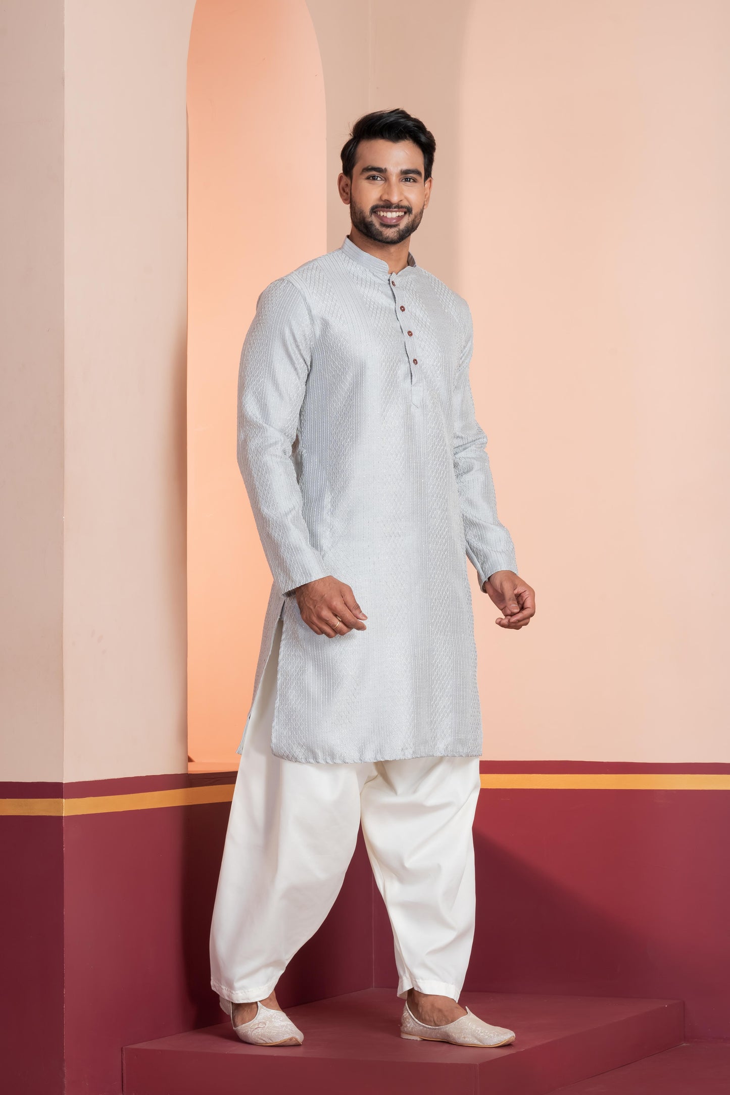 Grey Designer Kurta