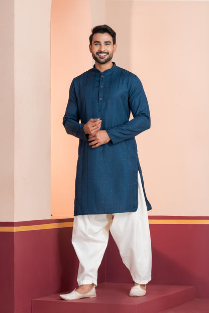 Dark Blue Royal Elegance Kurta