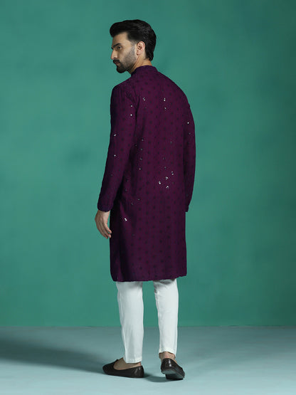 Purple Bloom Georgette Kurta Pajama