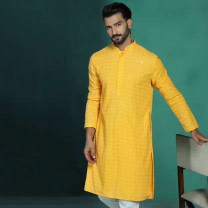Sequin Embroidered Kurta