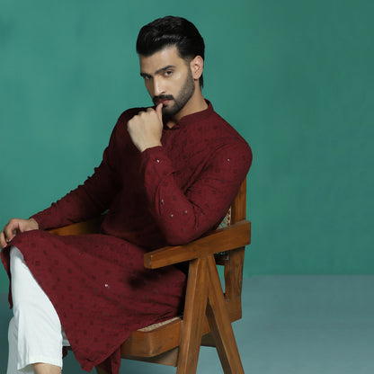 Mandarin Collar Straight Kurta