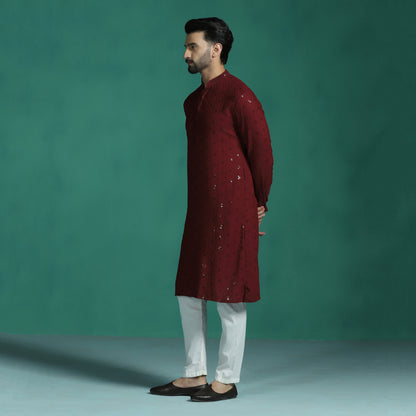 Mandarin Collar Straight Kurta