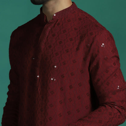 Mandarin Collar Straight Kurta