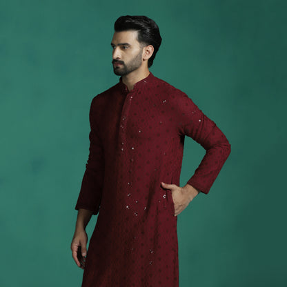 Mandarin Collar Straight Kurta