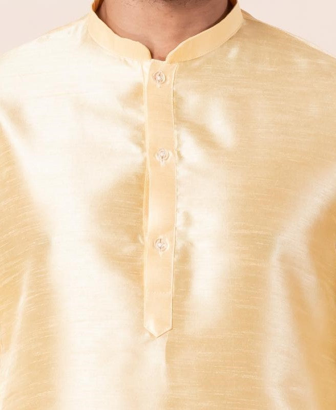 Golden Dupion Silk Kurta