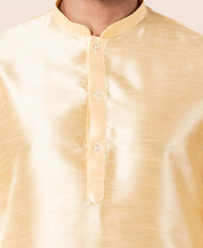 Golden Dupion Silk Kurta