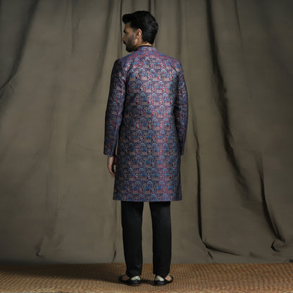 Kisah Jacquard Open-Front Sherwani