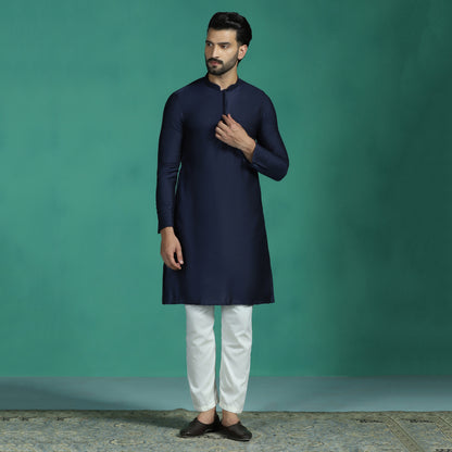 Classic Solid Navy Kurta