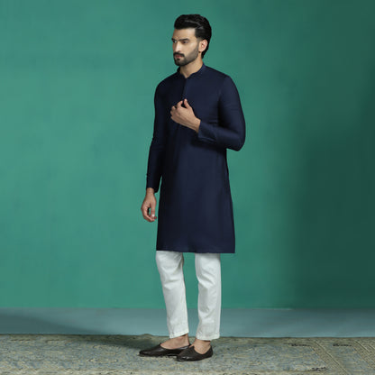 Classic Solid Navy Kurta