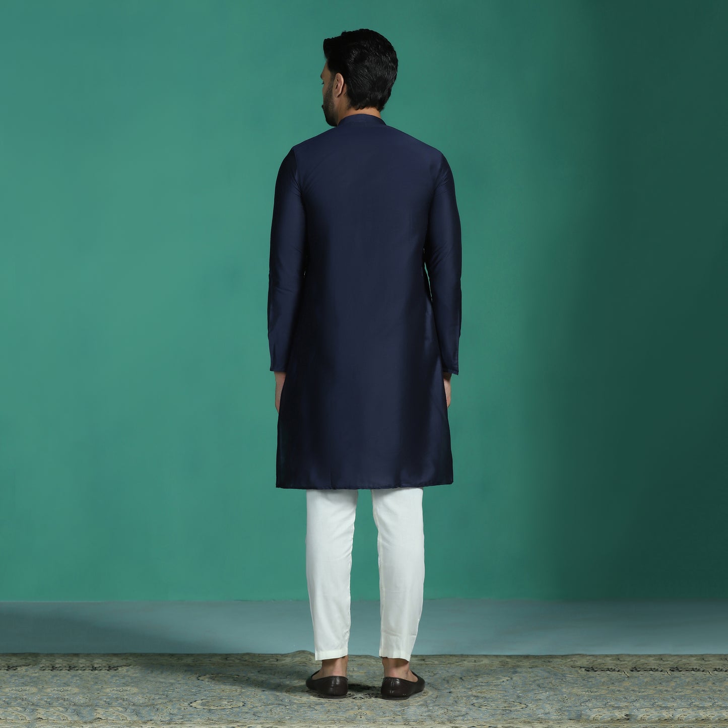 Classic Solid Navy Kurta