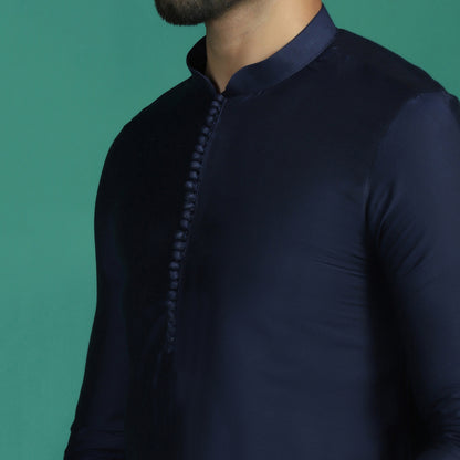 Classic Solid Navy Kurta