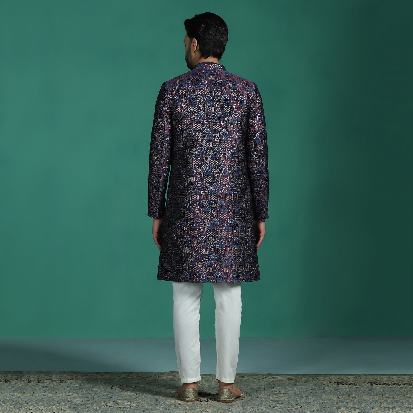 Jacquard Front-Open Sherwani