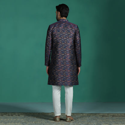 Jacquard Front-Open Sherwani