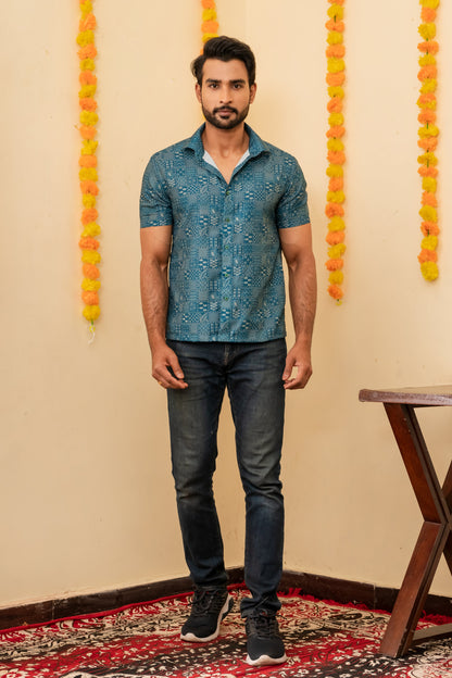 Ethnic Motif Print Shirt