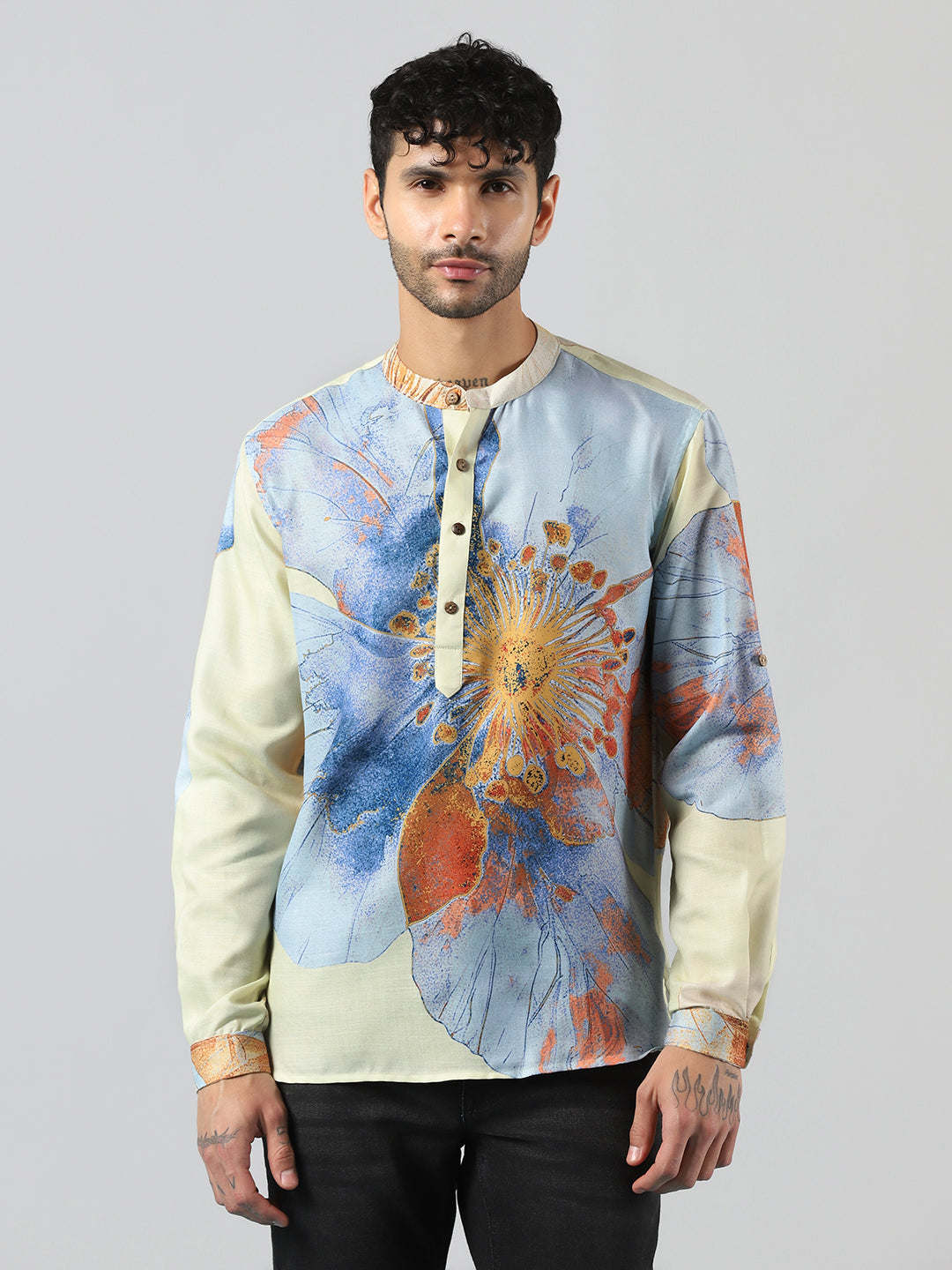 Abstract Print Short Kurta