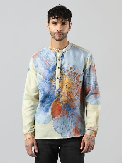 Abstract Print Short Kurta