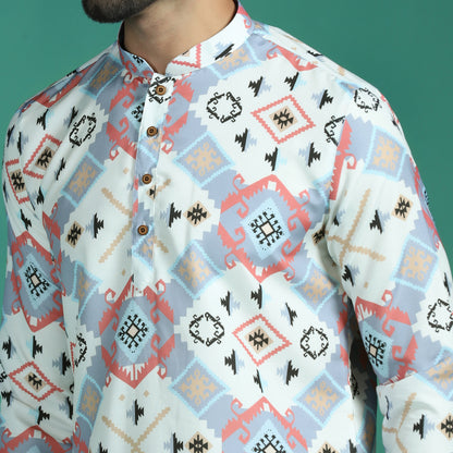 Mandarin Collar Kurta Short Shirt