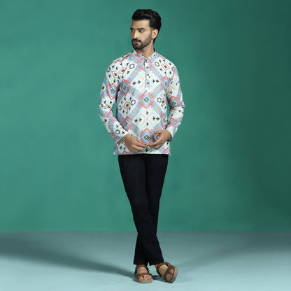 Mandarin Collar Kurta Short Shirt