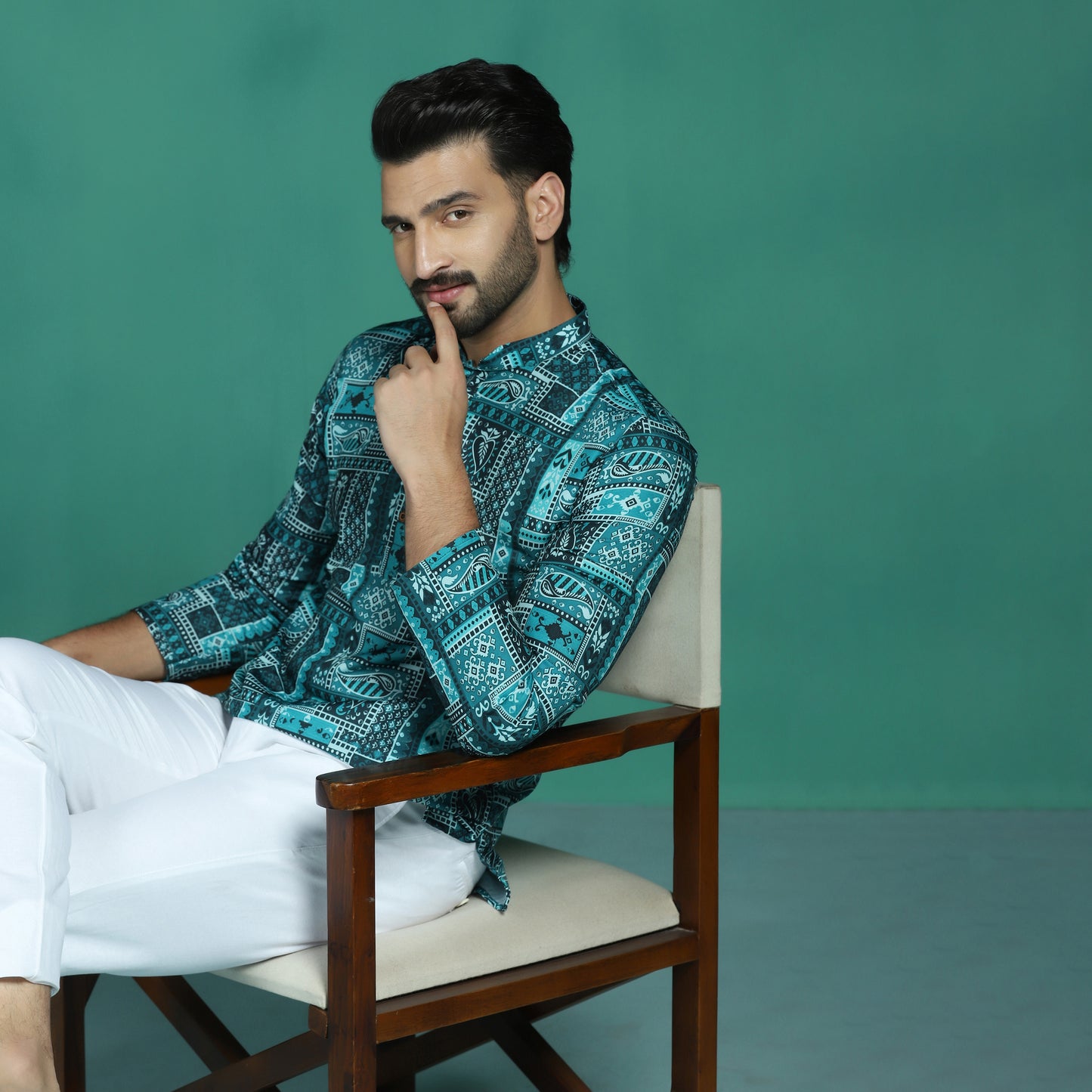 Abstract Motif Short Kurta