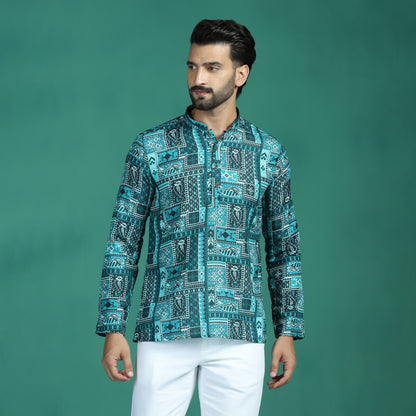 Abstract Motif Short Kurta