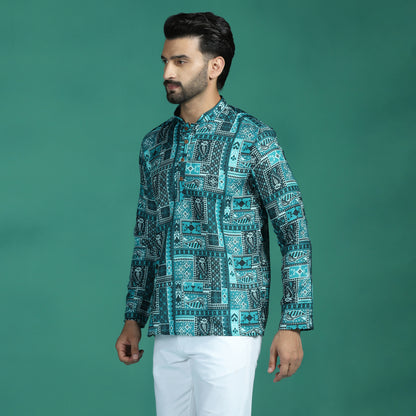 Abstract Motif Short Kurta