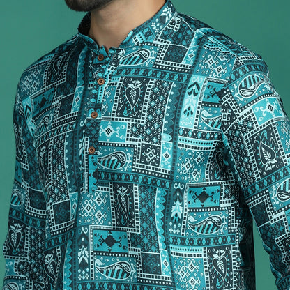 Abstract Motif Short Kurta