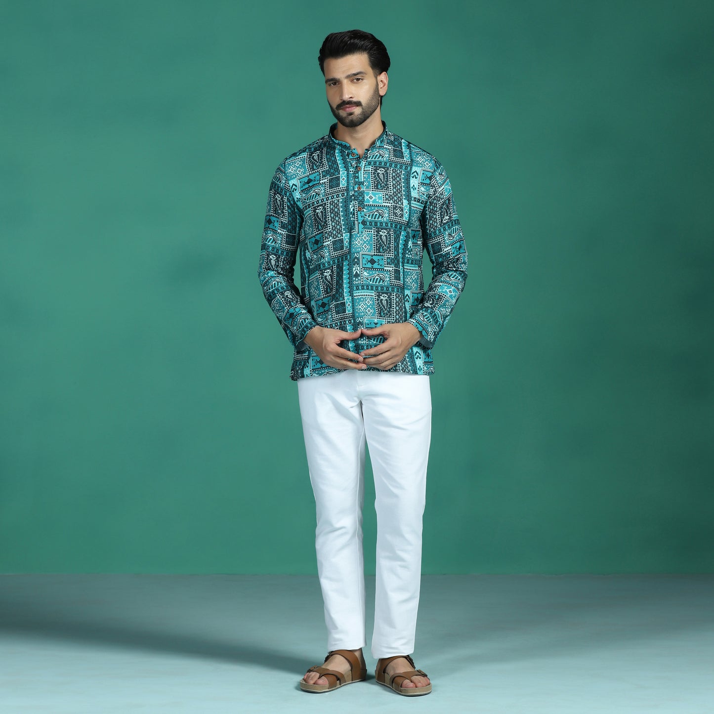Abstract Motif Short Kurta