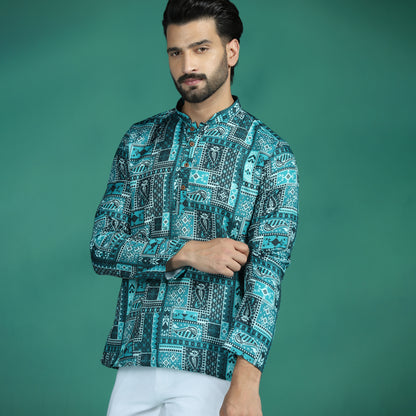 Abstract Motif Short Kurta