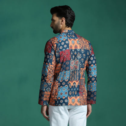 Ajrak Patchwork Printed Short Kurta