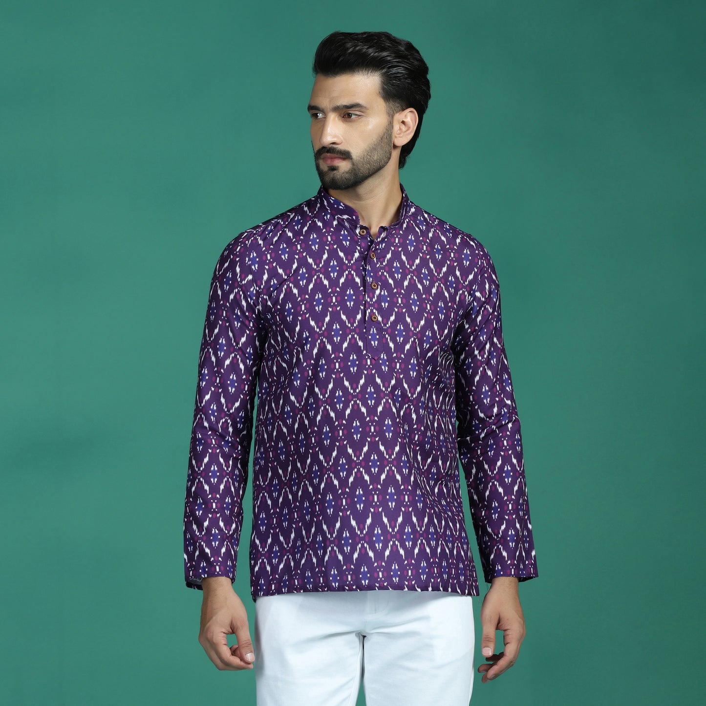 Ikat Printed Short Kurta