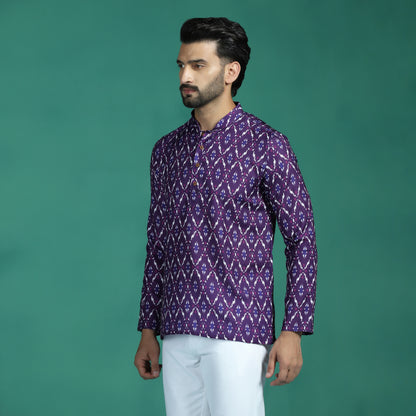 Ikat Printed Short Kurta