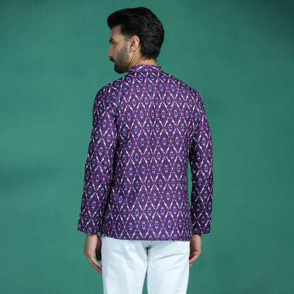 Ikat Printed Short Kurta