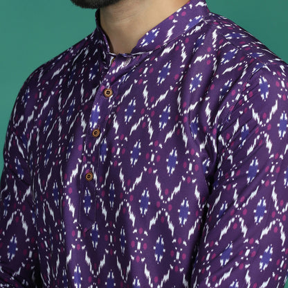 Ikat Printed Short Kurta