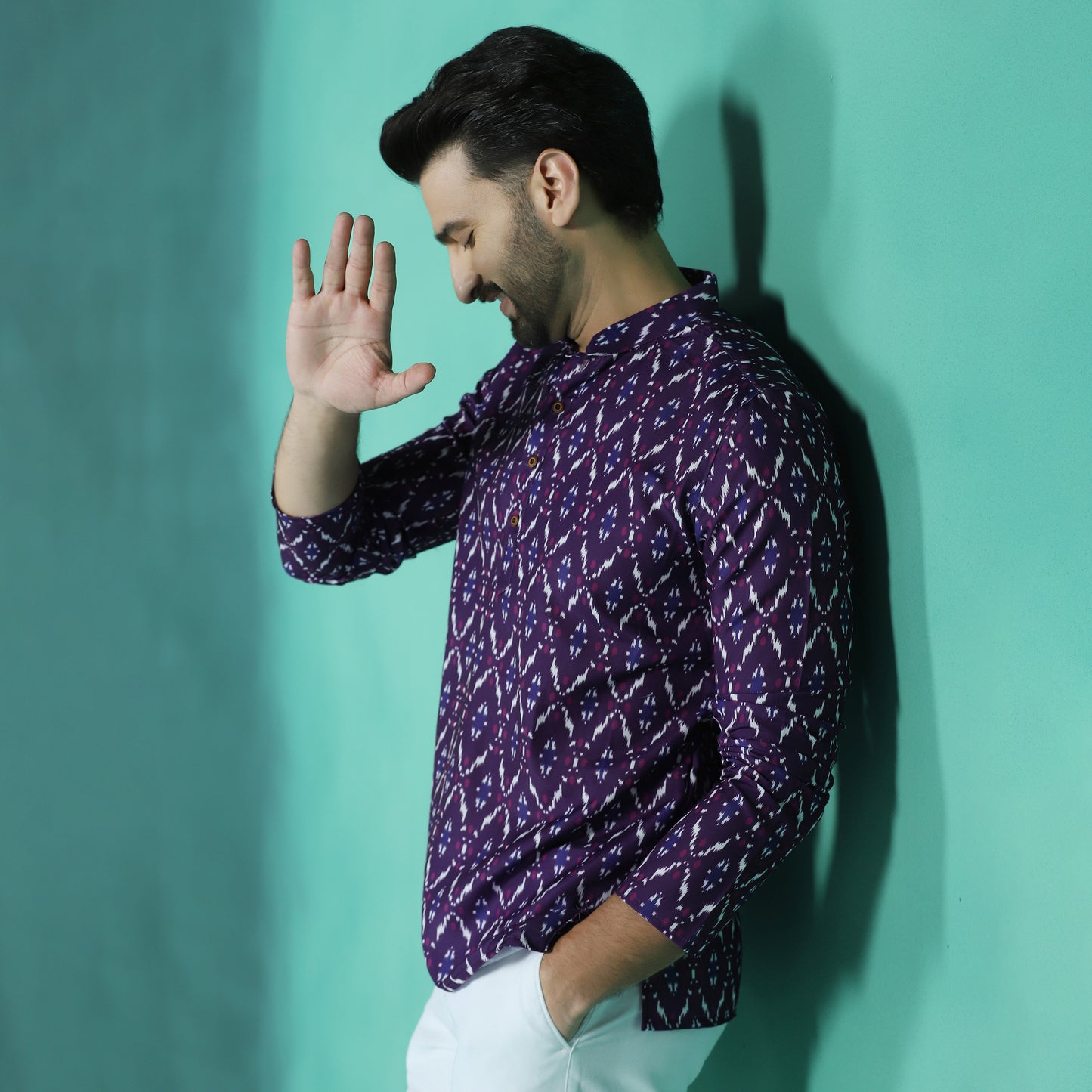 Ikat Printed Short Kurta