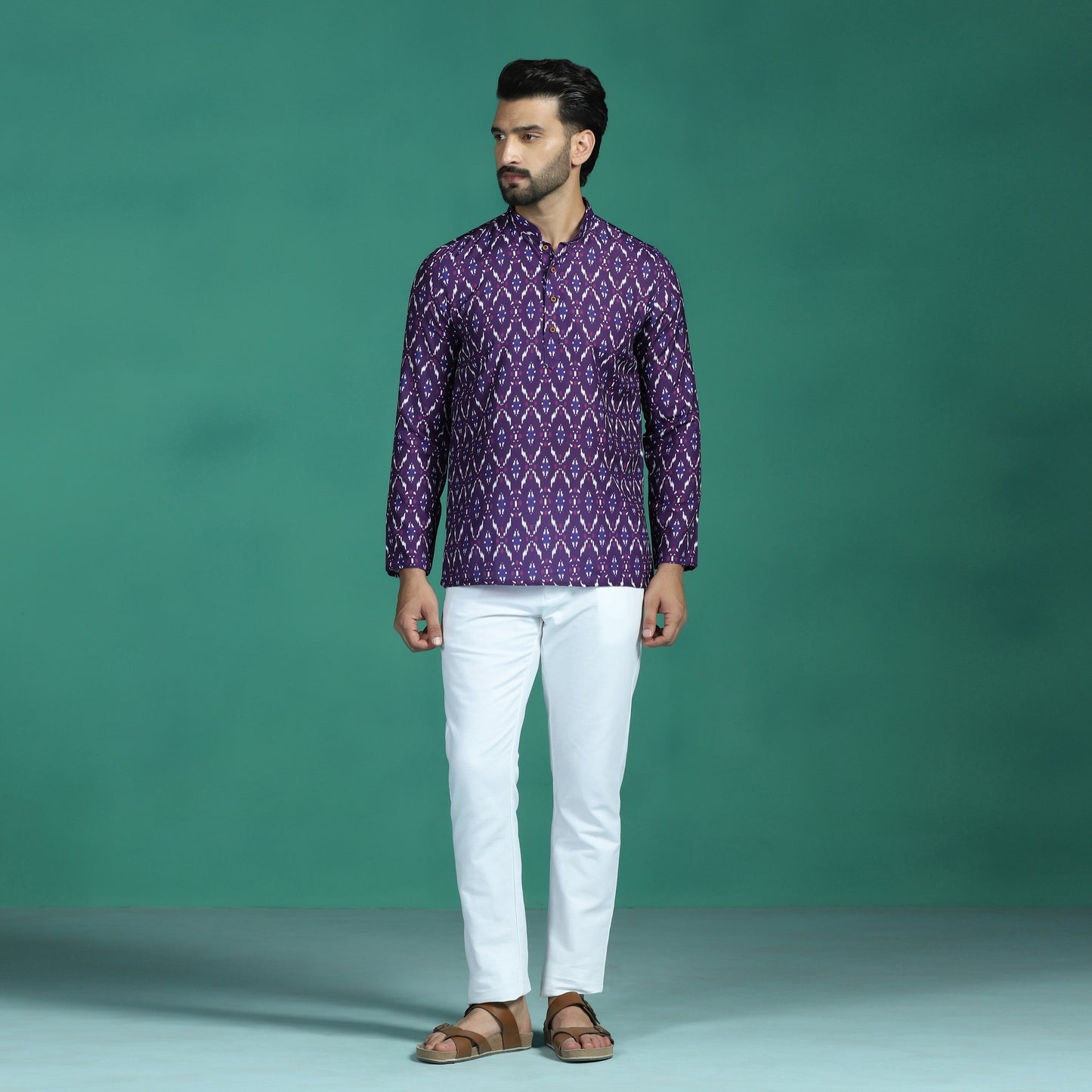 Ikat Printed Short Kurta