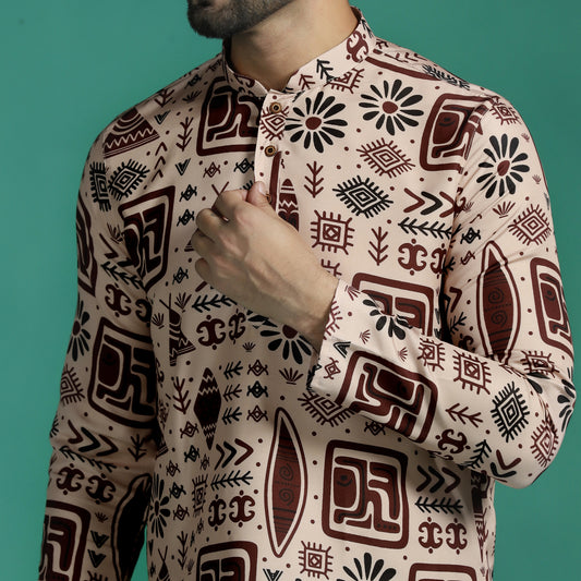 Warli Print Short Kurta
