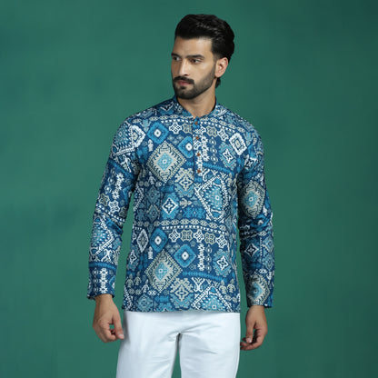Geometric Print Short Kurta