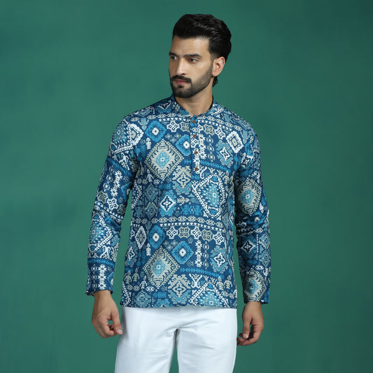 Geometric Print Short Kurta