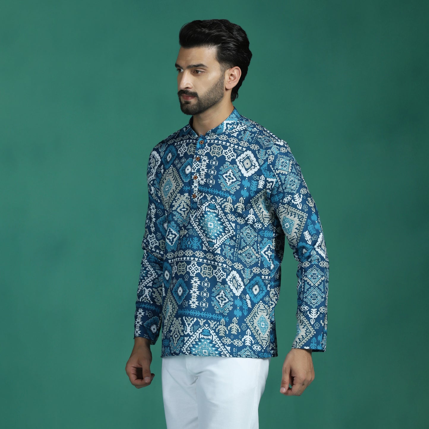 Geometric Print Short Kurta