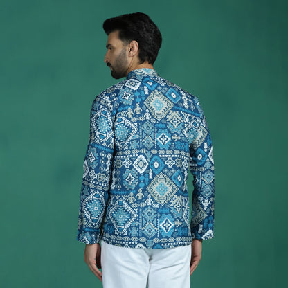 Geometric Print Short Kurta