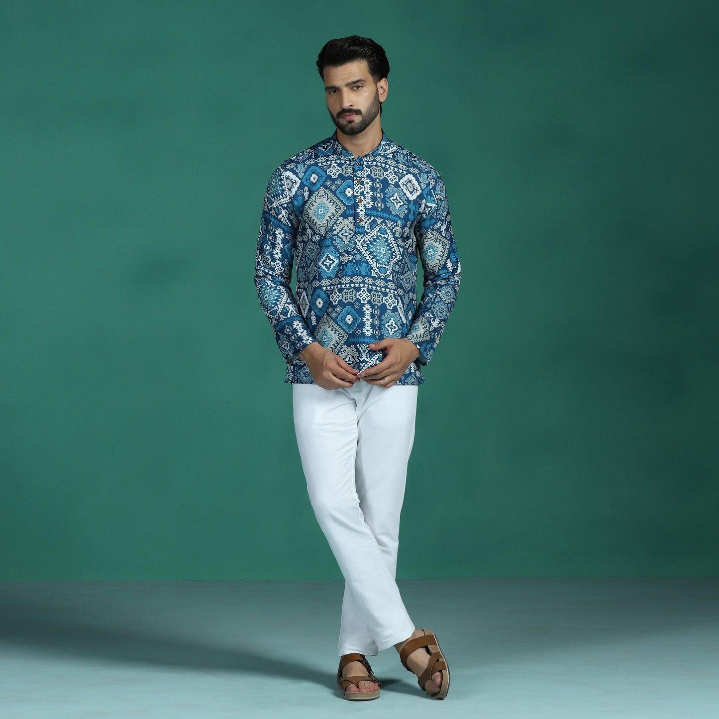 Geometric Print Short Kurta