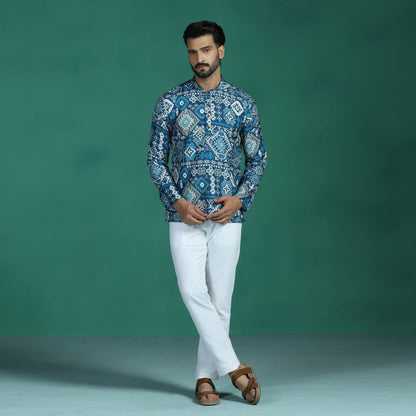 Geometric Print Short Kurta